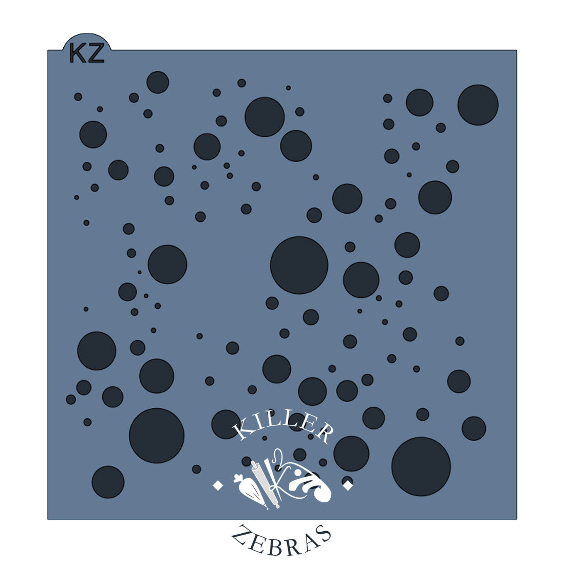 5.5 x 5.5 Stencil Bubbles Stencil