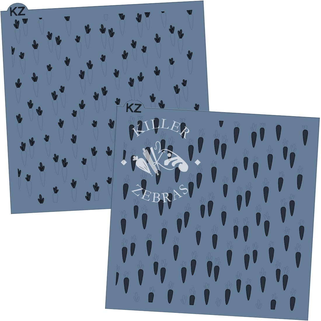 5.5 x 5.5 Stencil Bunny Food 2 Part Stencil