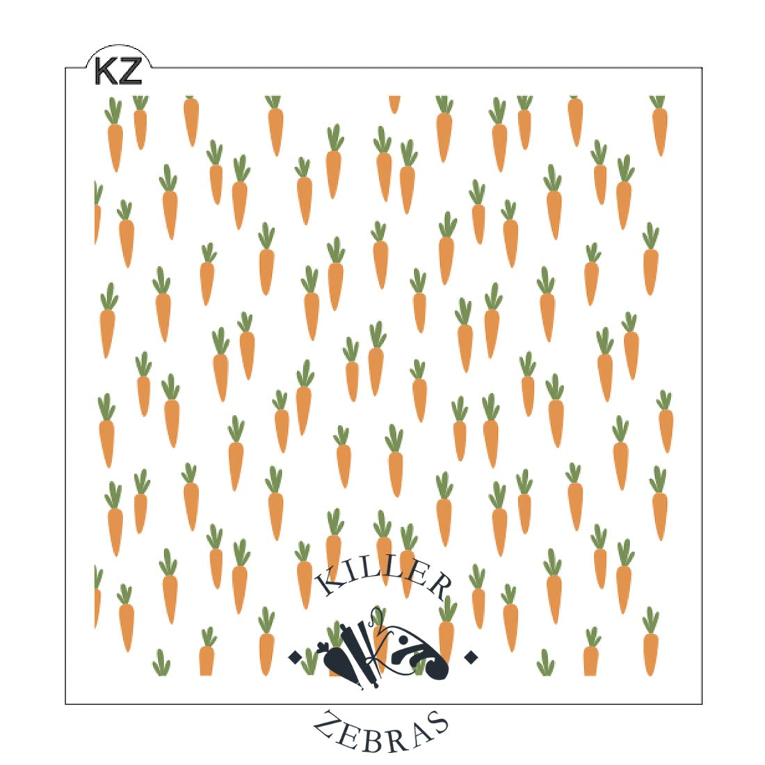 5.5 x 5.5 Stencil Bunny Food 2 Part Stencil