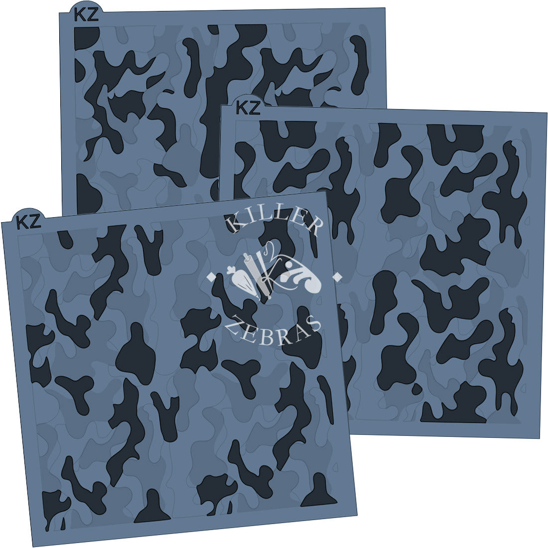 5.5 x 5.5 Stencil Camo 3 Part Stencil