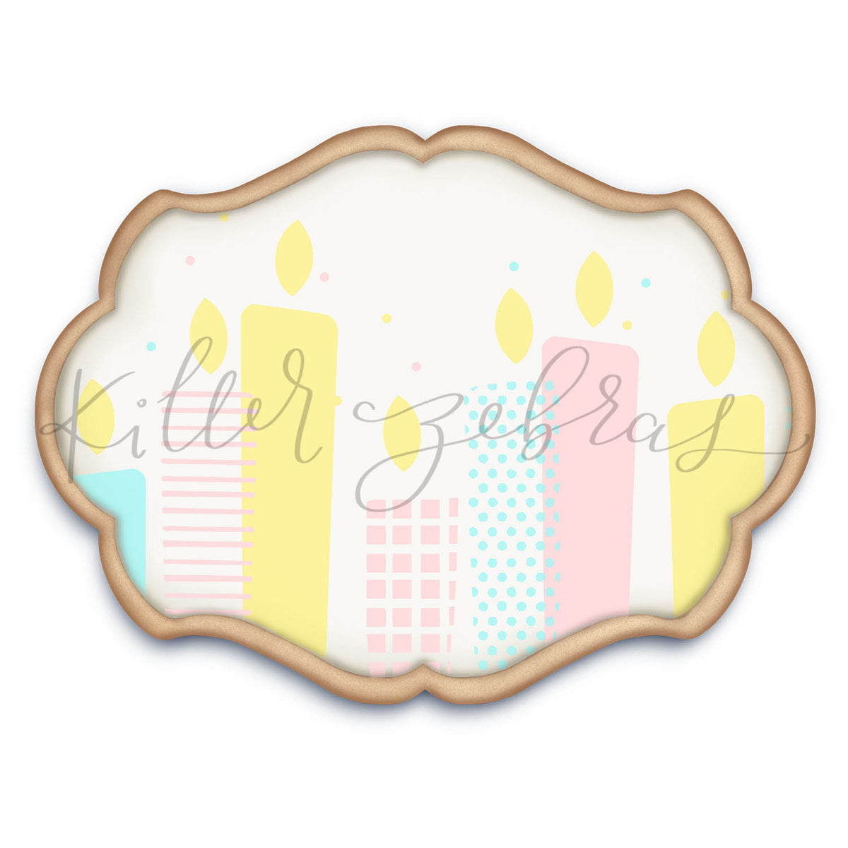 5.5 x 5.5 Stencil Candles 3 Part Stencil