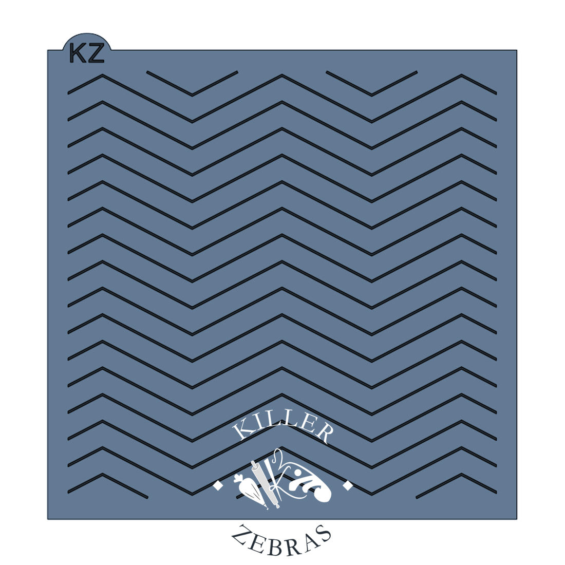 5.5 x 5.5 Stencil Chevron Pinstripes Stencil