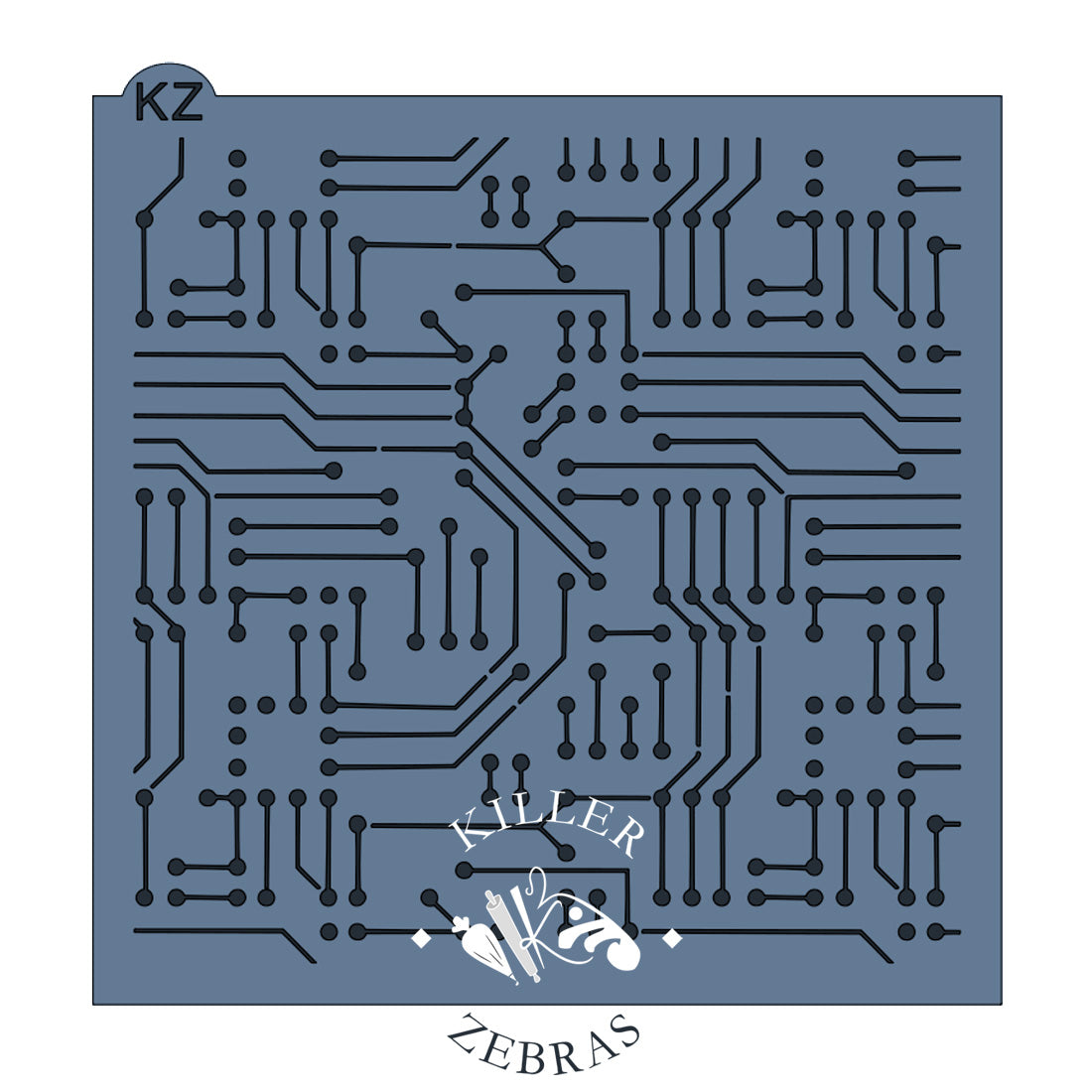 5.5 x 5.5 Stencil Circuit Board – Cookie Stencil