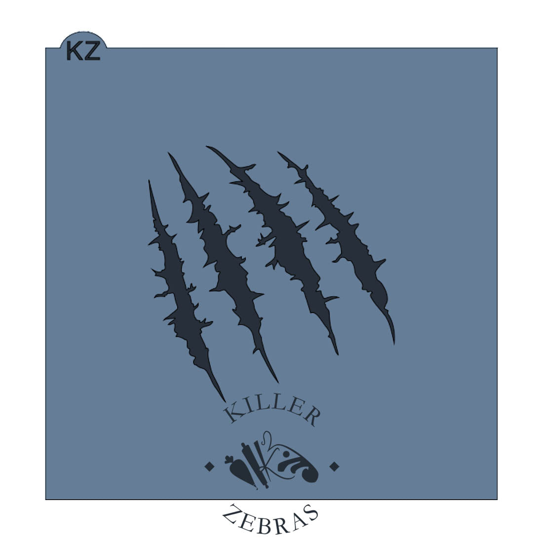 5.5 x 5.5 Stencil Claw Marks Stencil