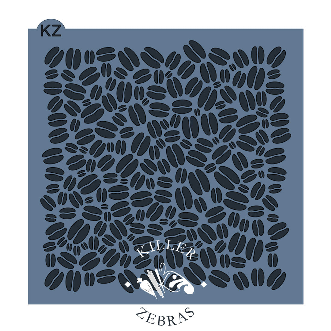 5.5 x 5.5 Stencil Coffee Beans Stencil