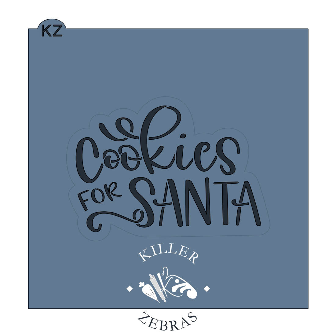 Cookie Cutters Cookies For Santa Hand Lettered