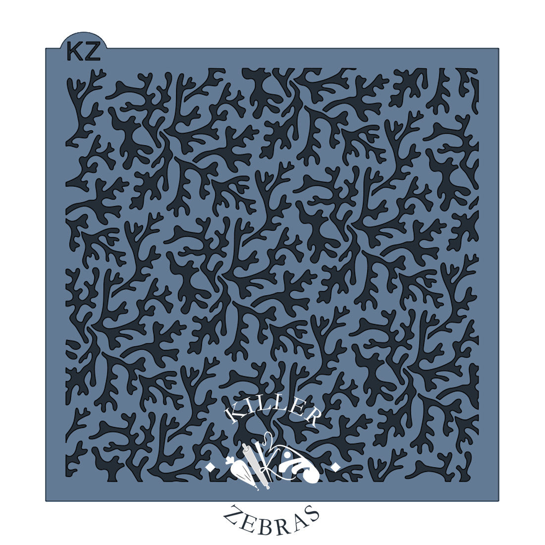 5.5 x 5.5 Stencil Coral Stencil