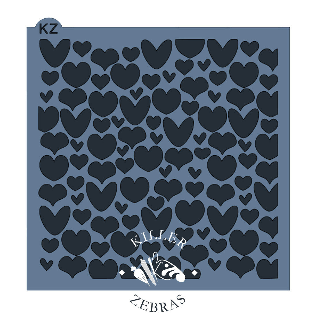 Cutie Hearts Stencil