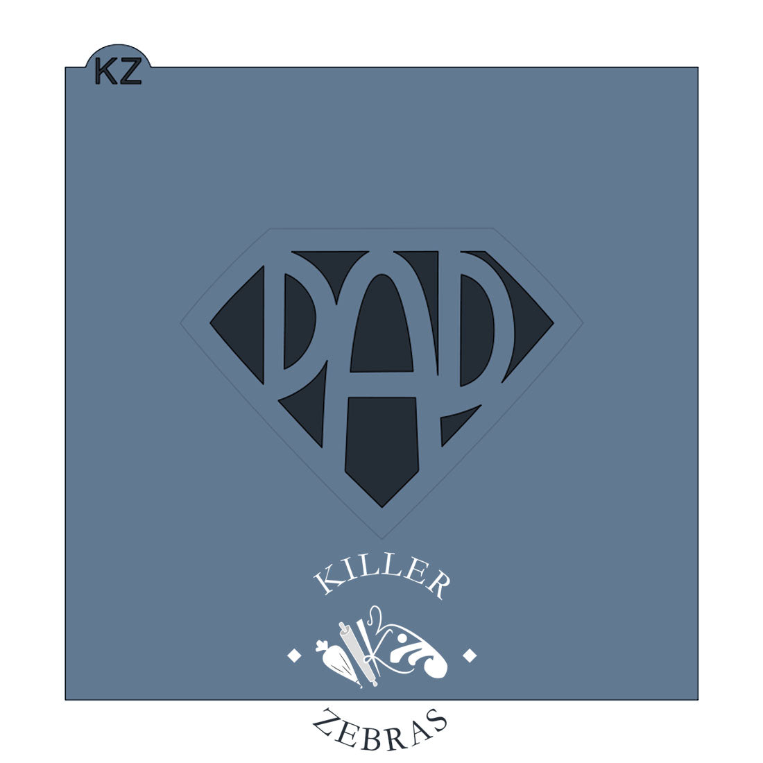 5.5 x 5.5 Stencil Dad Shield Stencil