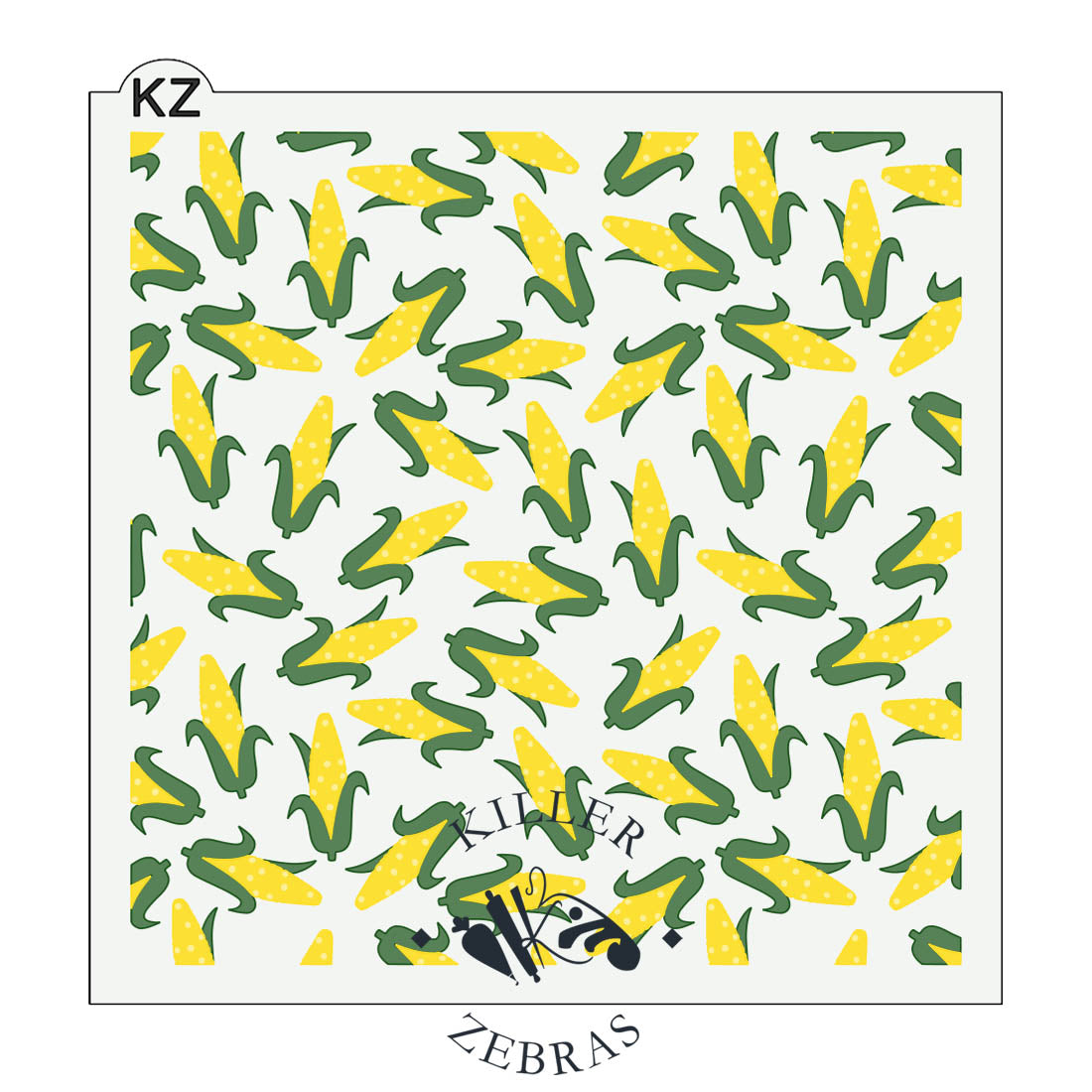 5.5 x 5.5 Stencil Ears of Corn – Layered Cookie Stencil