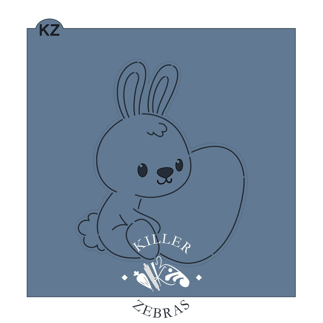 Cookie Cutters Easter Egg Bunny (Style 2) Cutter/Stencil