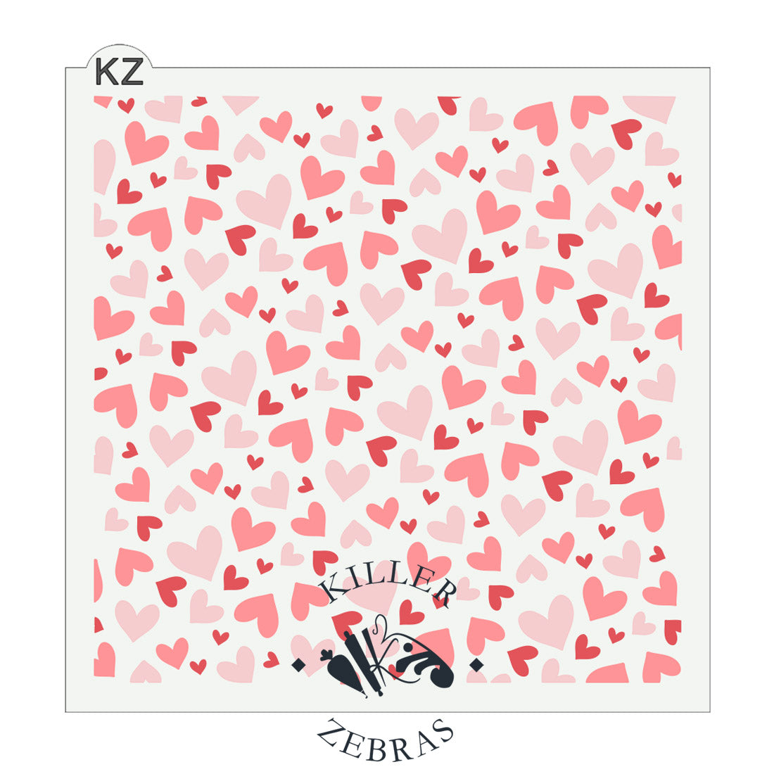 5.5 x 5.5 Stencil Falling in Love 3 Part Stencil