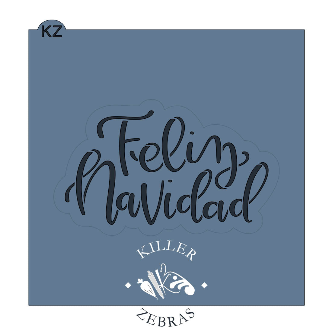 Cookie Cutters Feliz Navidad Hand Lettered