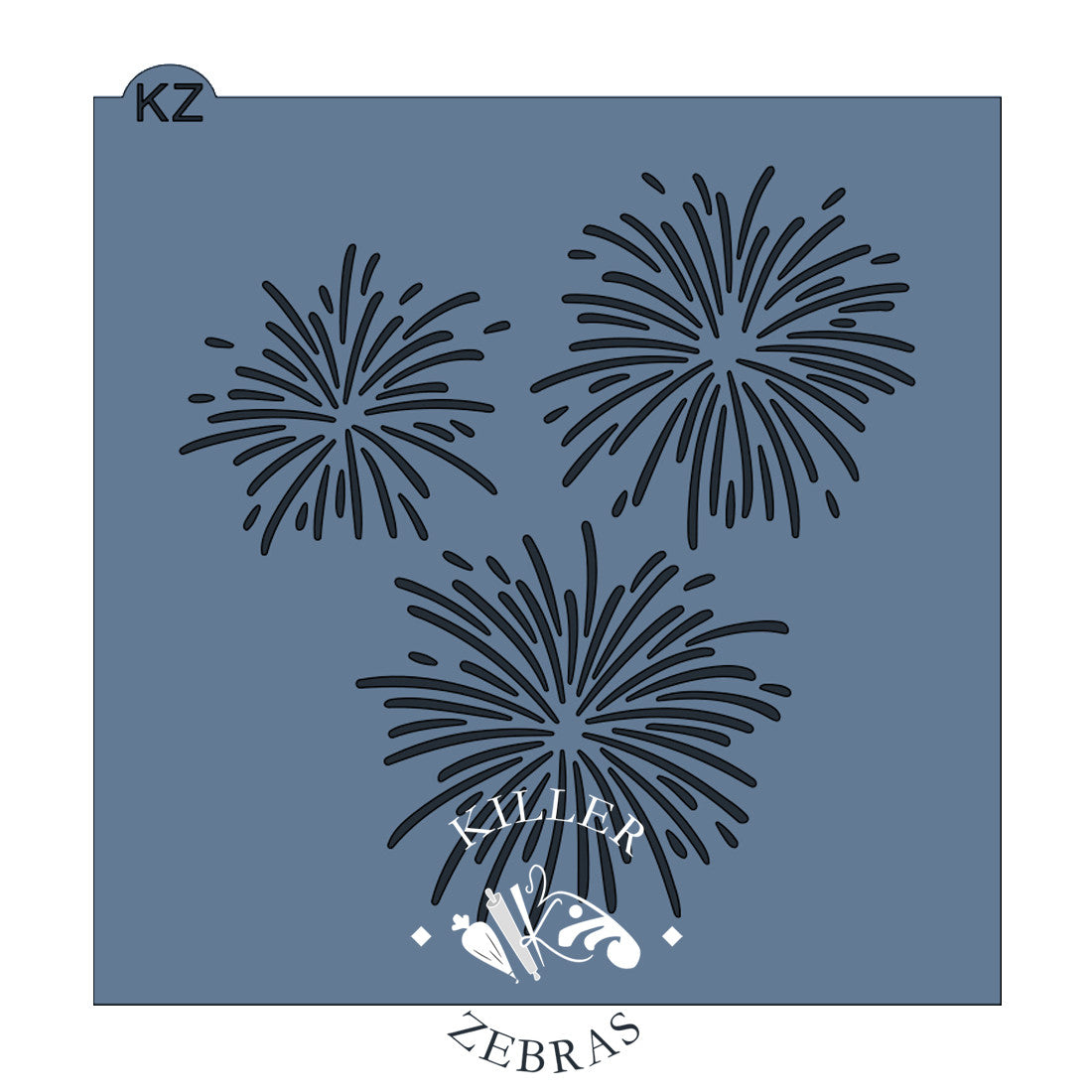 5.5 x 5.5 Stencil Fireworks Stencil