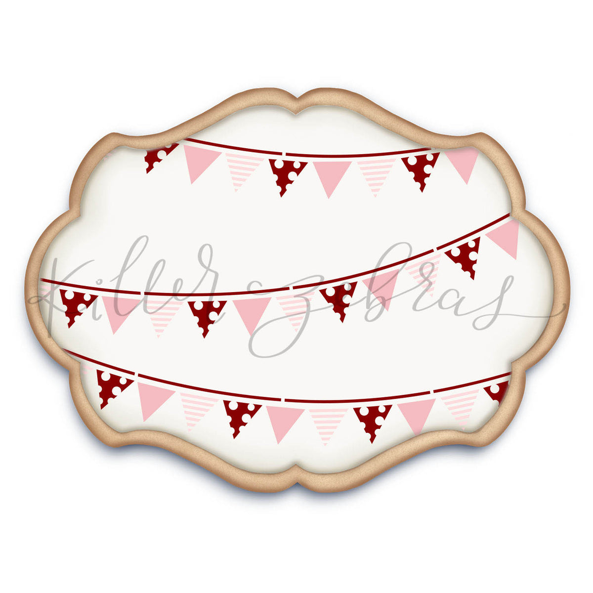 5.5 x 5.5 Stencil Flag Banner 3 Part Stencil