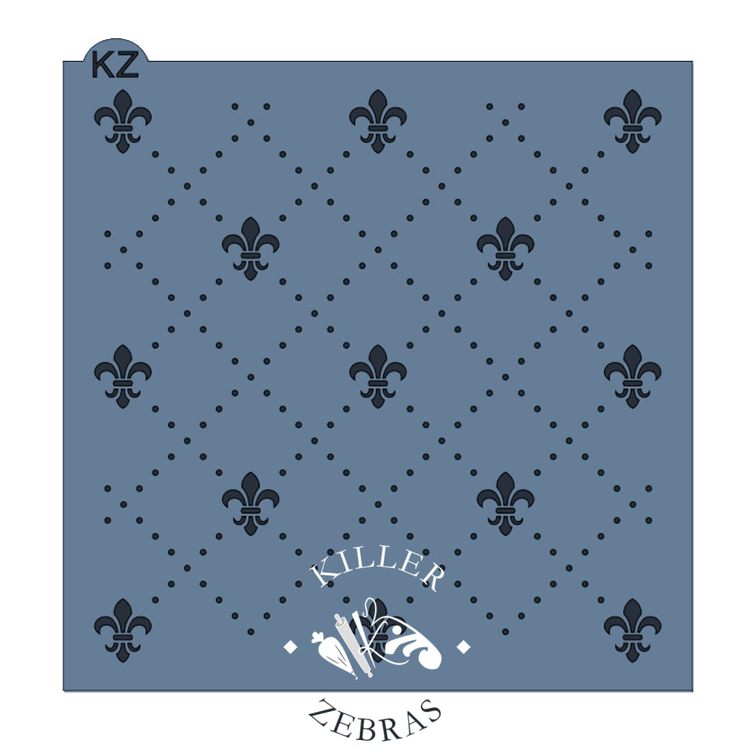 5.5 x 5.5 Stencil Fleurs-De-Lis Stencil