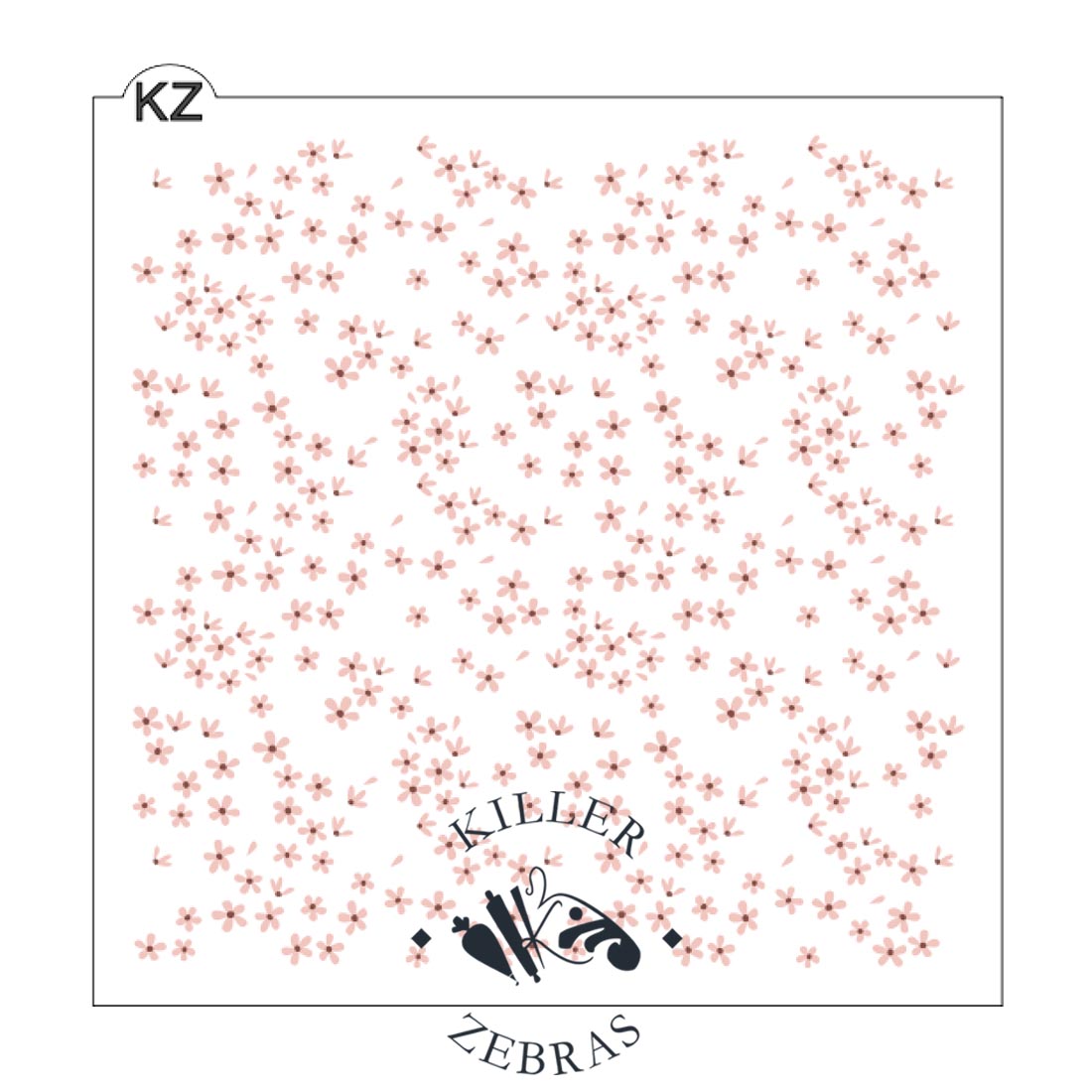 5.5 x 5.5 Stencil Flowerettes 2 Part Stencil