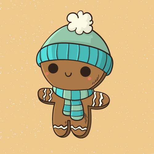 Cookie Cutters Gingerbread Boy Bundled Up Cutter/Stencil