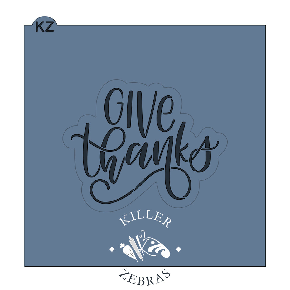 Give Thanks Hand Lettered (Style 1)