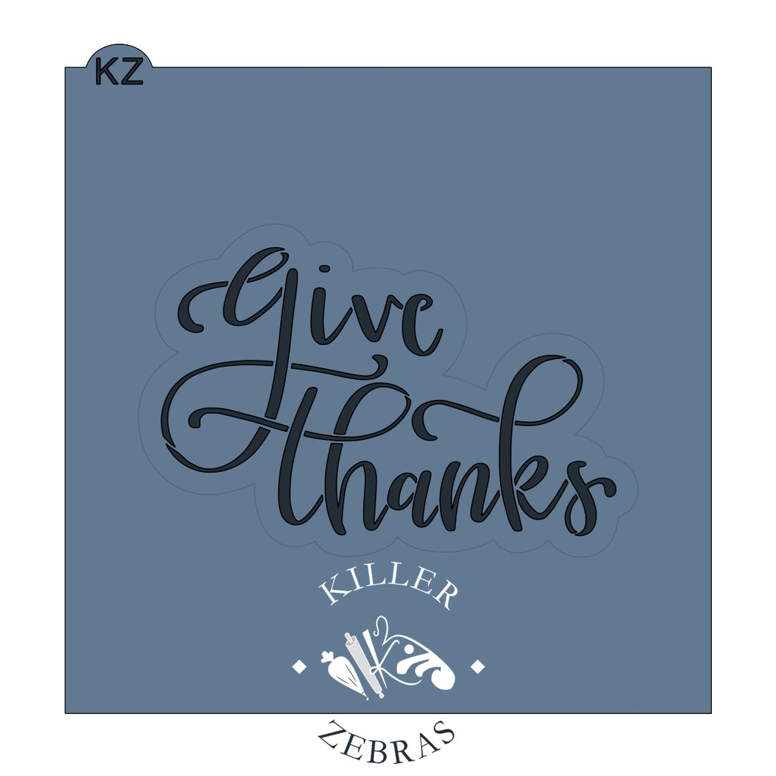 Cookie Cutters Give Thanks Hand Lettered (Style 2)