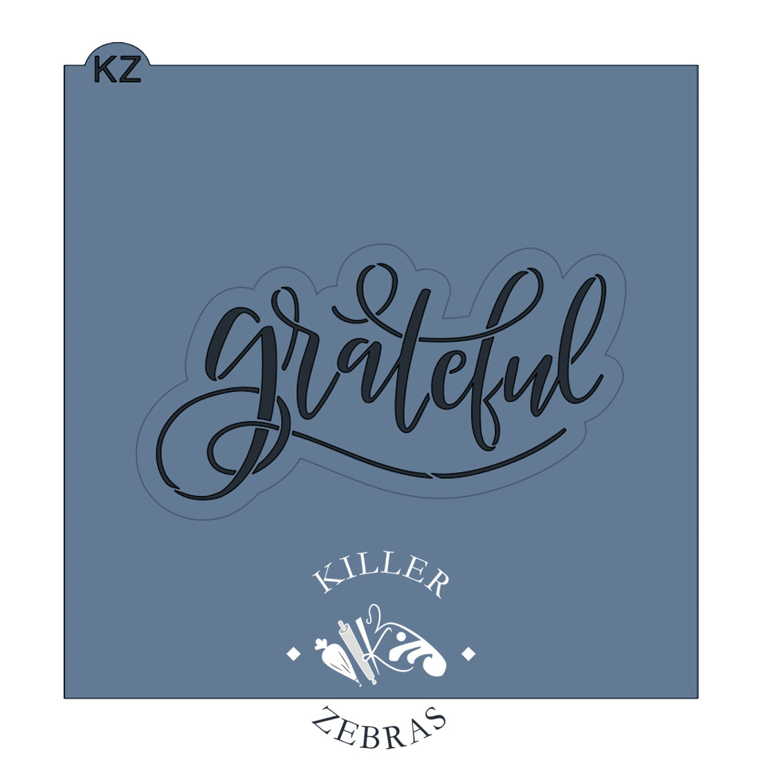Cookie Cutters Grateful Hand Lettered