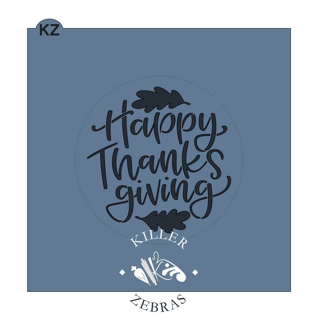 5.5 x 5.5 Stencil Happy Thanksgiving Stencil
