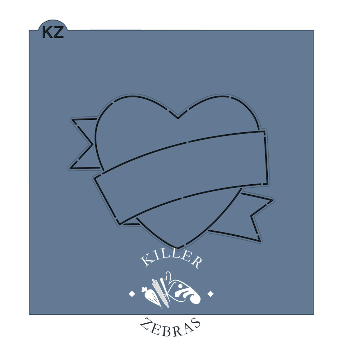 Cookie Cutters Heart Banner Cutter/Stencil