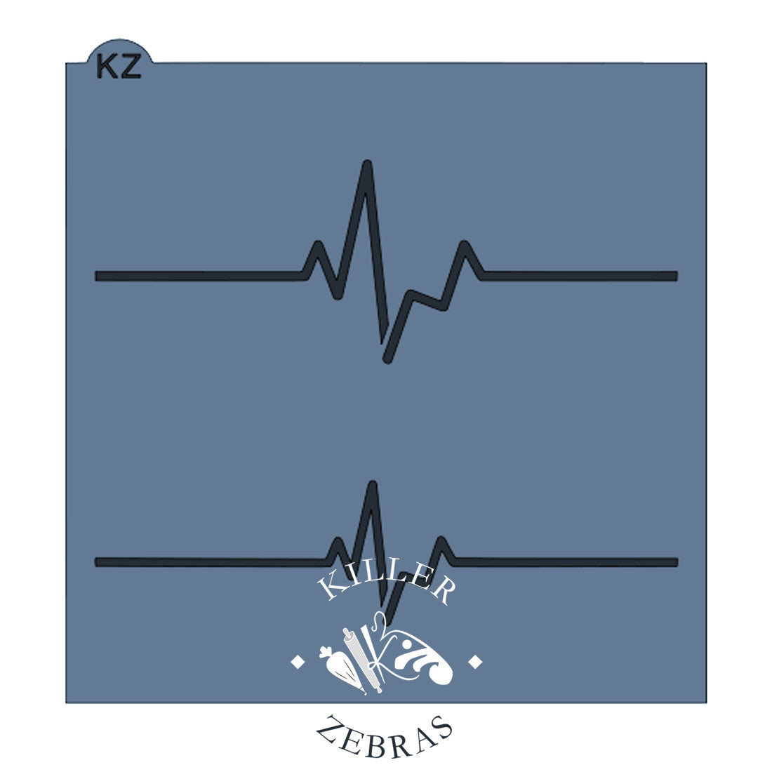 Heartbeat Line Stencil