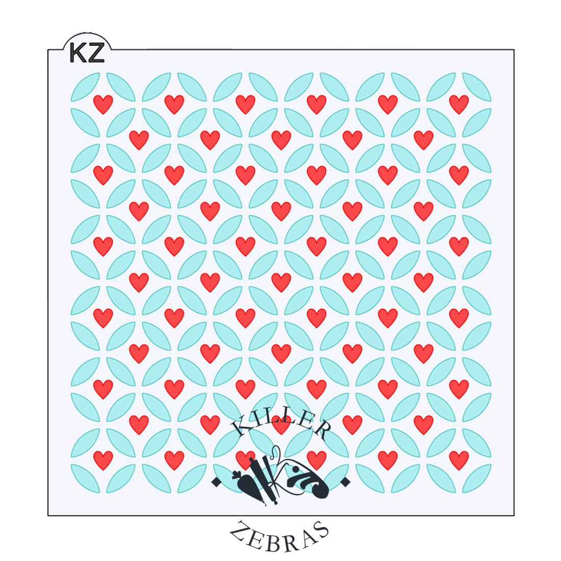 5.5 x 5.5 Stencil In love 2 Part Stencil