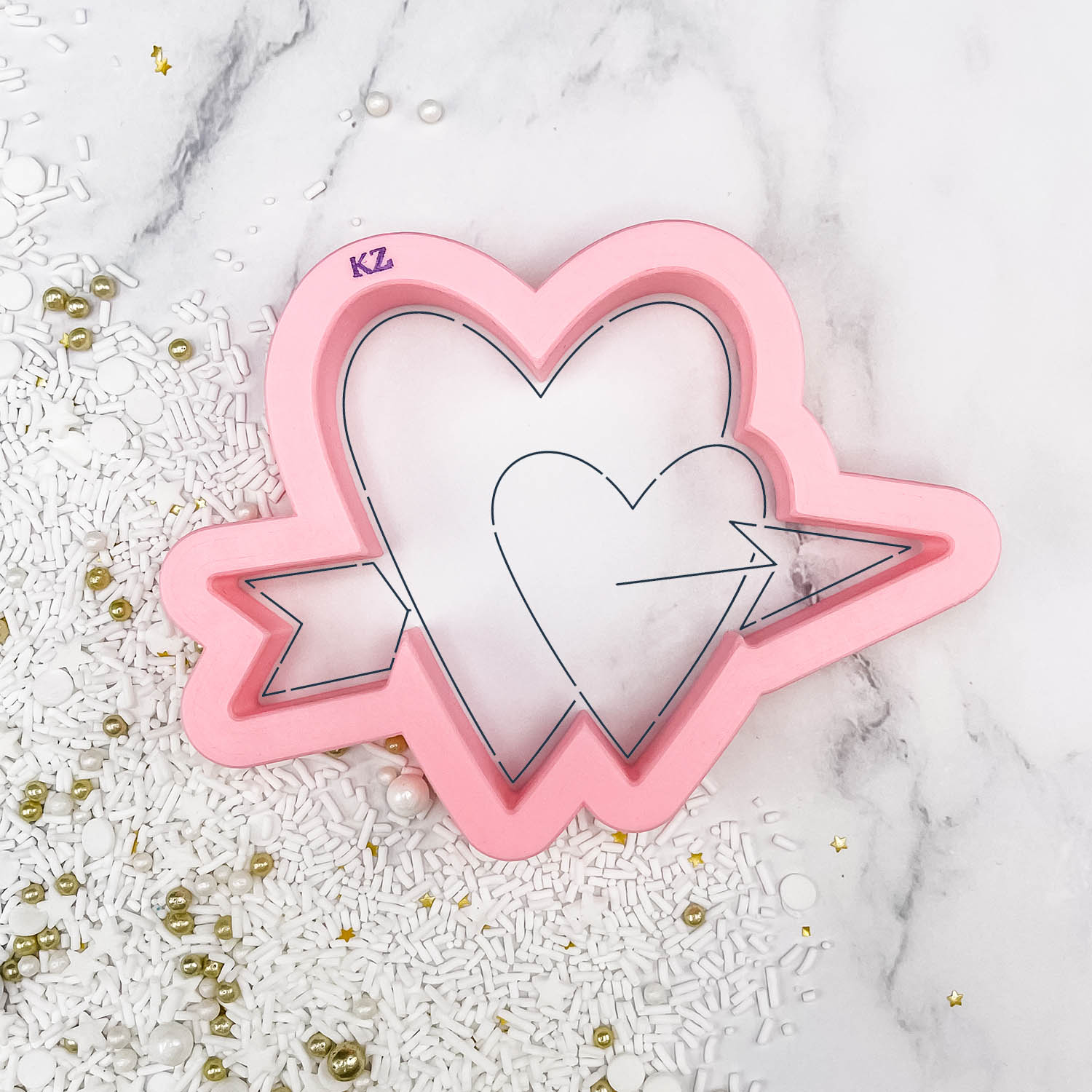 Cookie Cutters Hearts With Arrow Cutter/Stencil