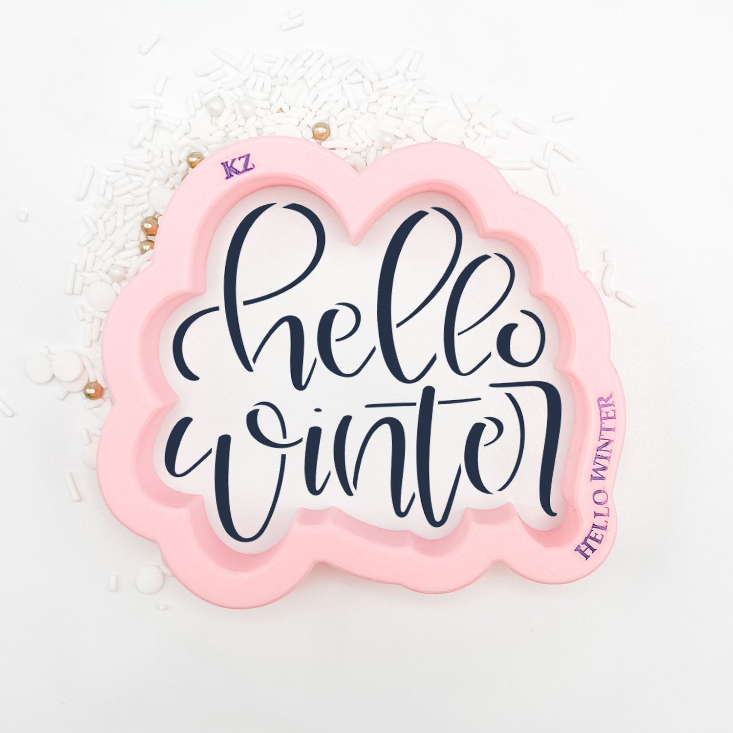 Hello Winter Hand Lettered
