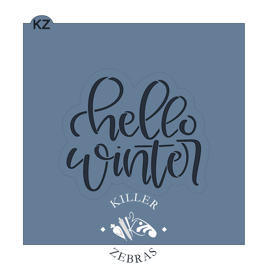 Cookie Cutters Hello Winter Hand Lettered