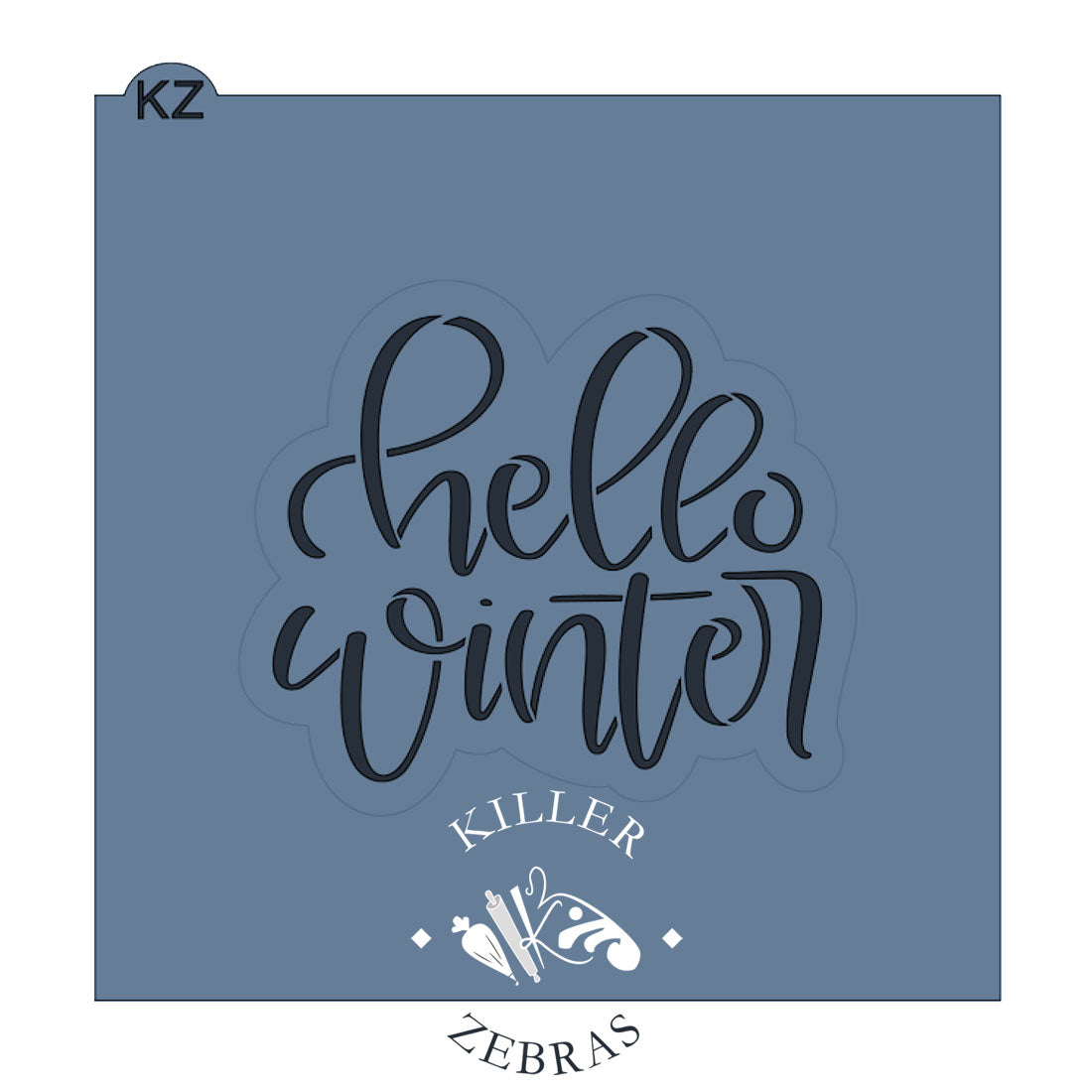 Hello Winter Hand Lettered