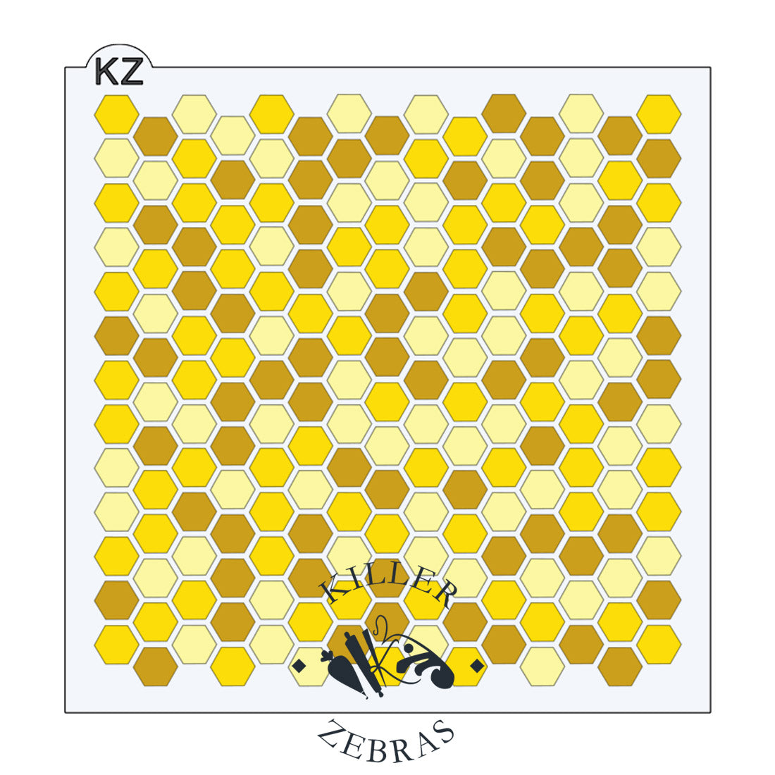 5.5 x 5.5 Stencil Honeycomb 3 Part Stencil