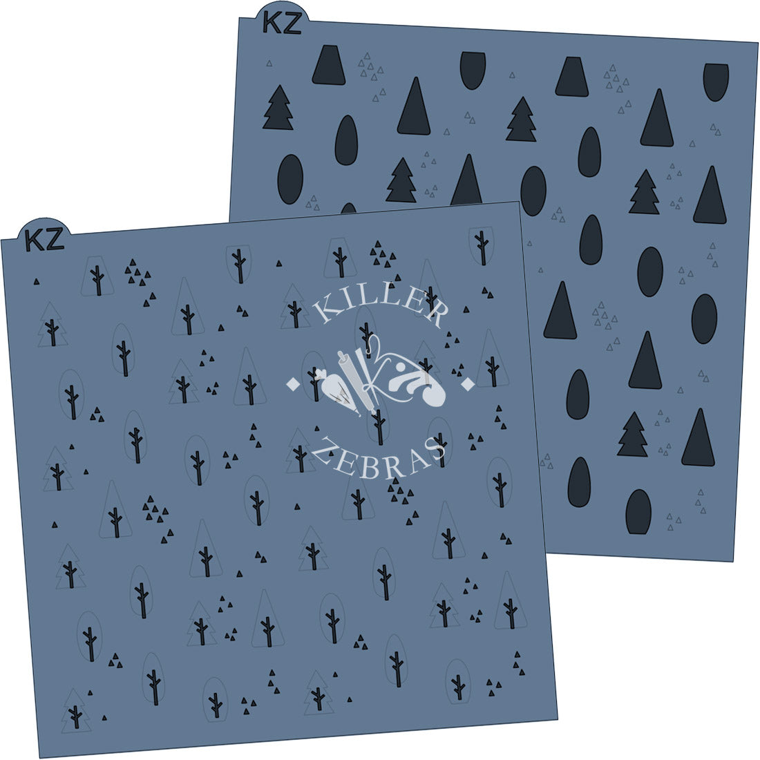 5.5 x 5.5 Stencil Into the Woods 2 Part Stencil