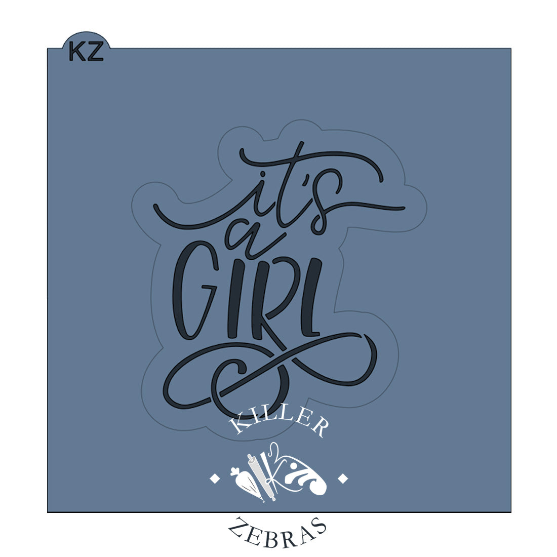 It's A Girl Hand Lettered