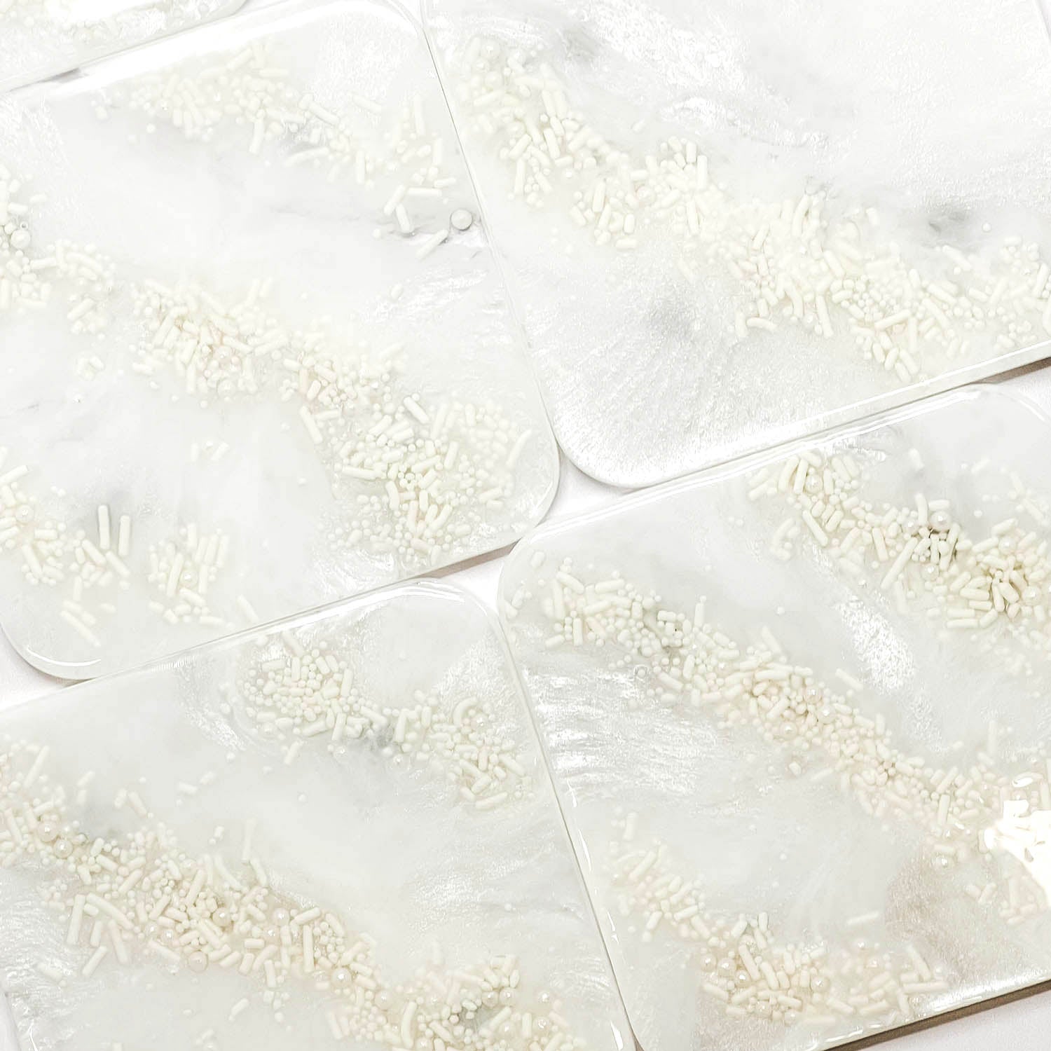 Turntable IVORY SPRINKLE MARBLE Magnetic Cookie Turntable