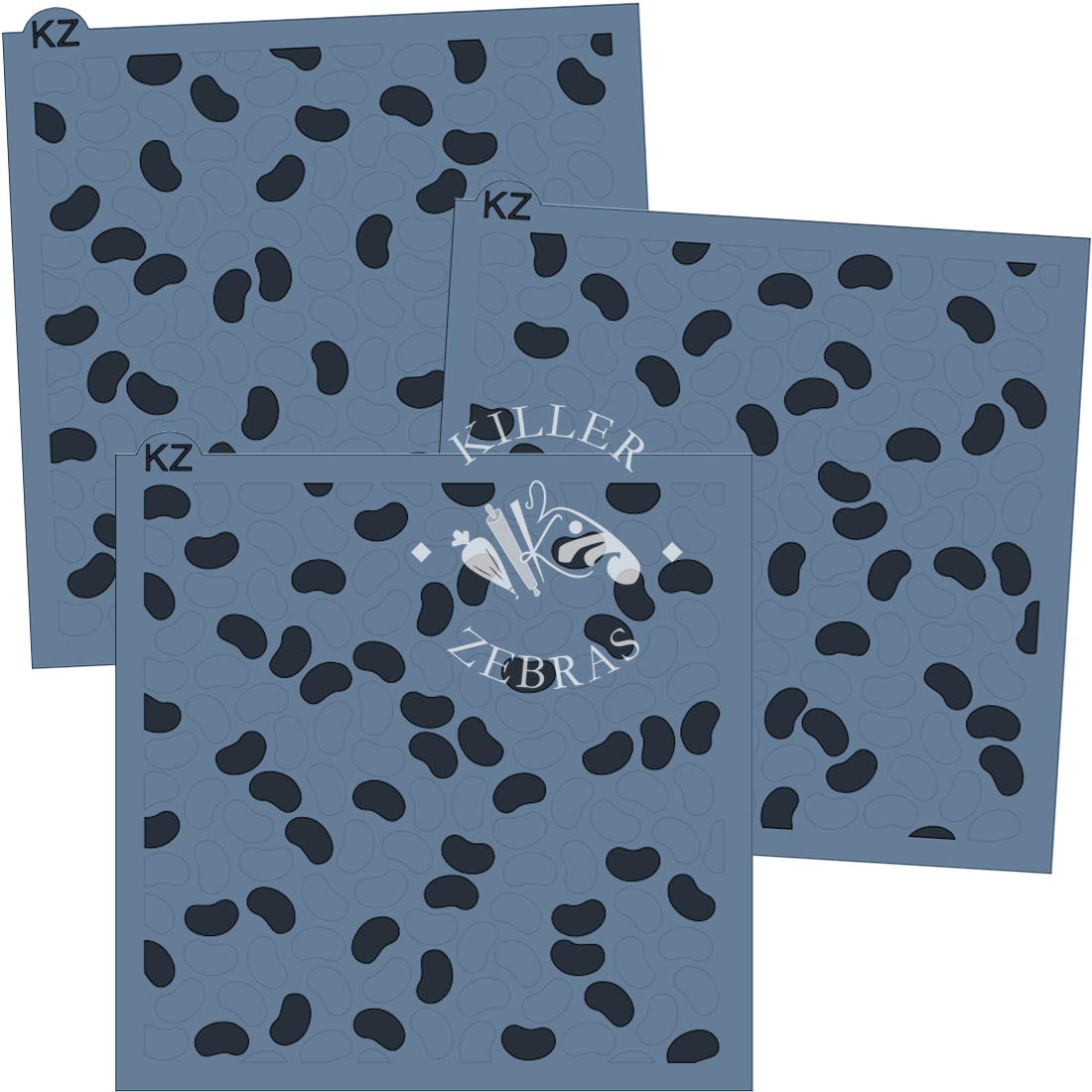 5.5 x 5.5 Stencil Jelly Beans 3 Part Stencil