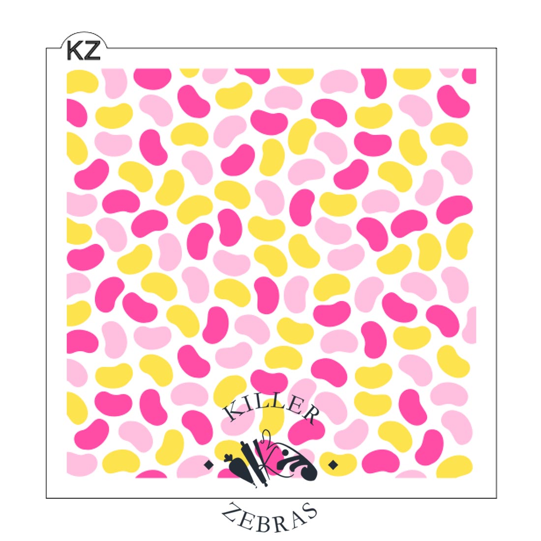 5.5 x 5.5 Stencil Jelly Beans 3 Part Stencil