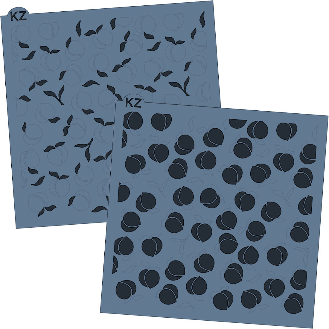 5.5 x 5.5 Stencil Just Peachy 2 Part Stencil