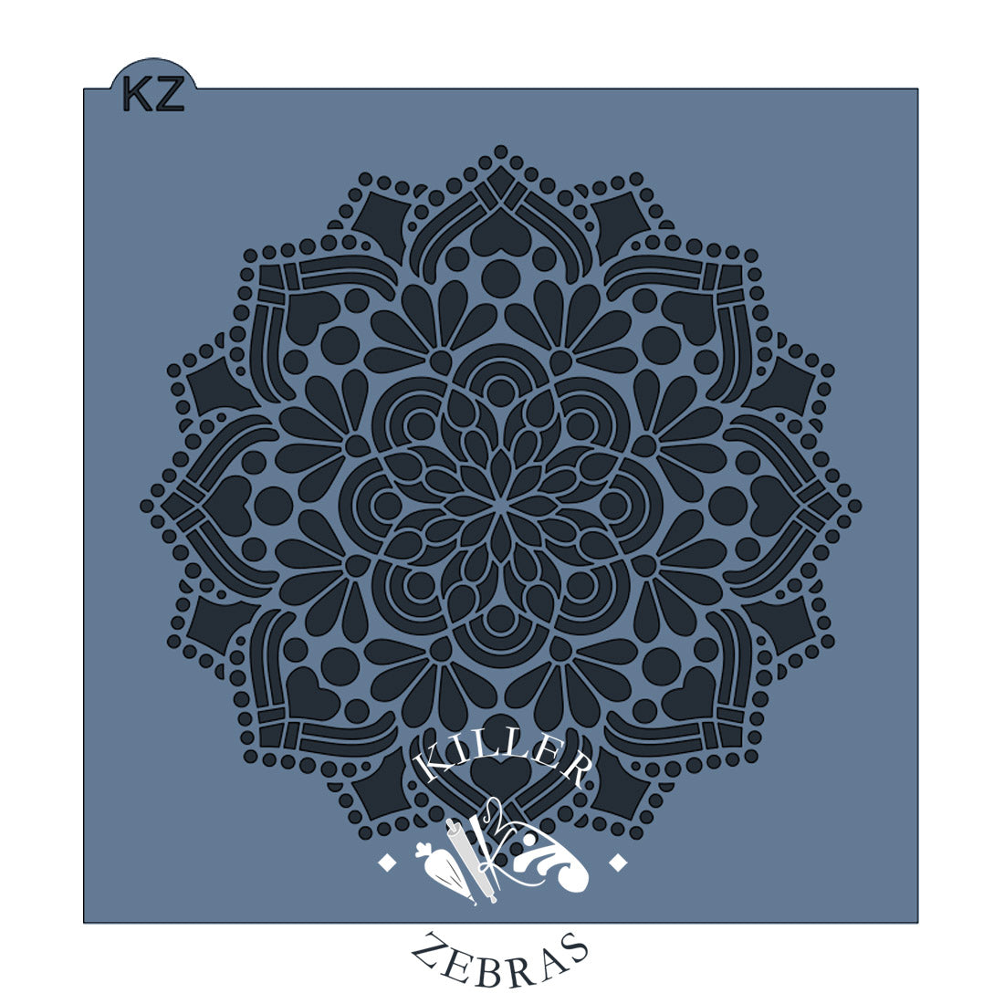 5.5 x 5.5 Stencil Lace Medallion Stencil Large