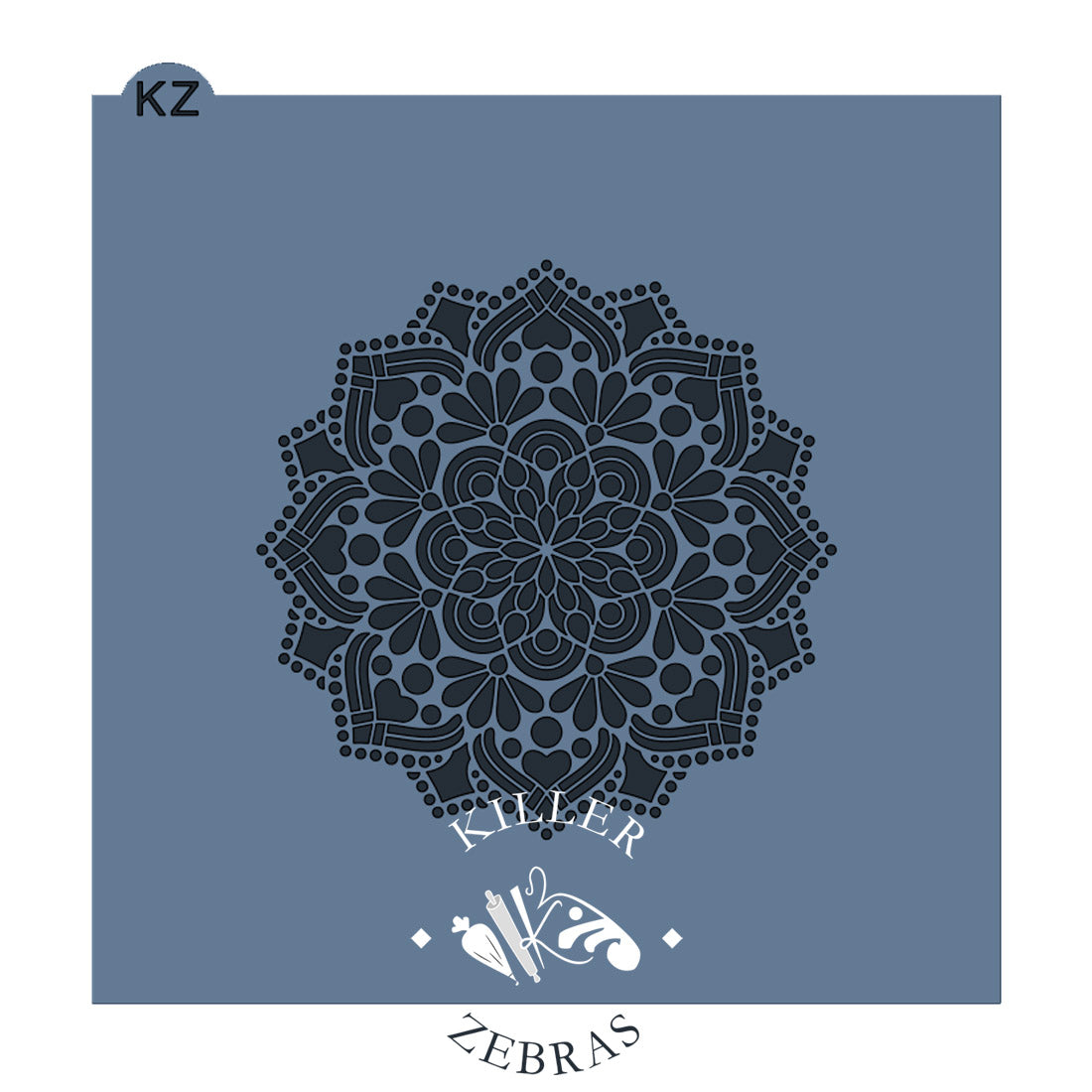 5.5 x 5.5 Stencil Lace Medallion Stencil Small
