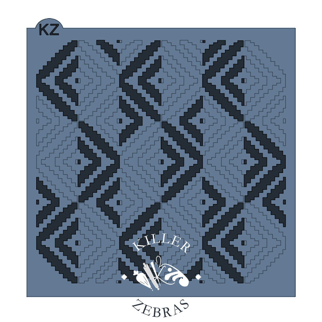 5.5 x 5.5 Stencil Pixel Diamonds Stencil