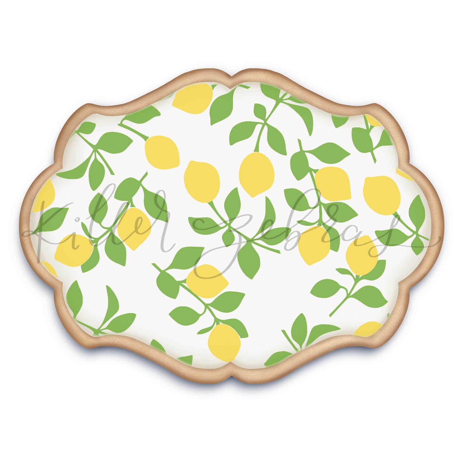 5.5 x 5.5 Stencil Lemon Branches 2 Part Stencil