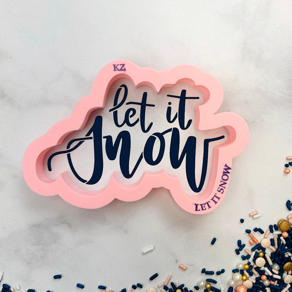 Cookie Cutters Let it Snow Hand Lettered