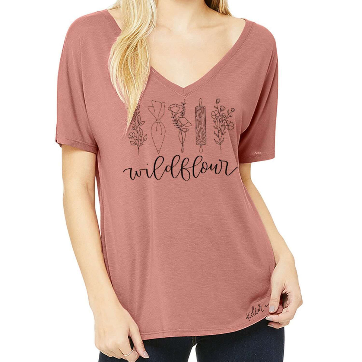 Shirts Wildflour Women&#39;s Slouchy V-Neck Tee