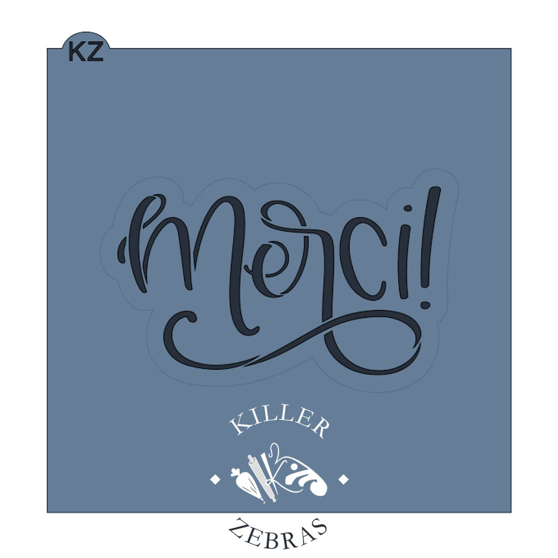 Cookie Cutters Merci! Hand Lettered