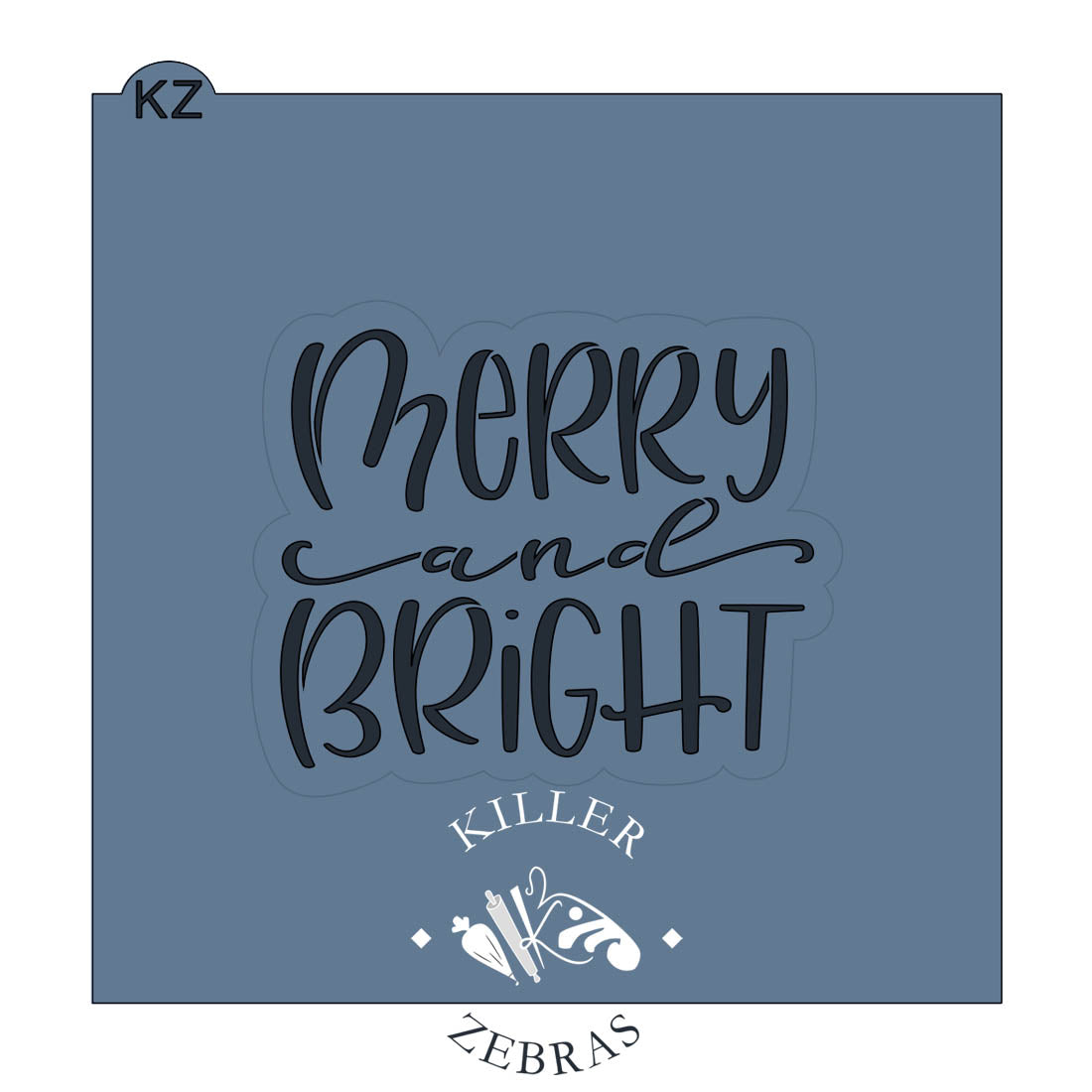 Cookie Cutters Merry and Bright Hand Lettered