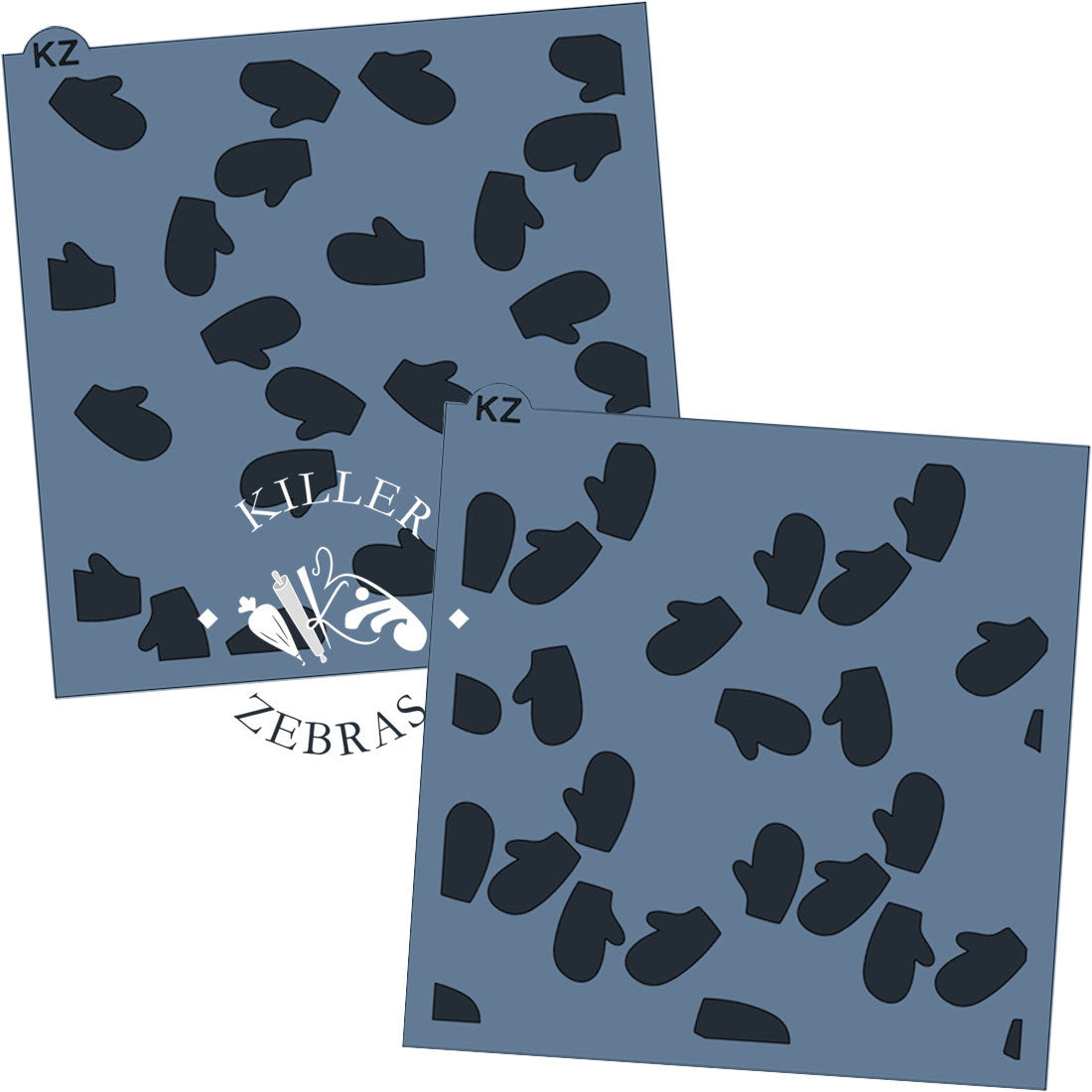 5.5 x 5.5 Stencil Mittens - Single or Layered Stencil