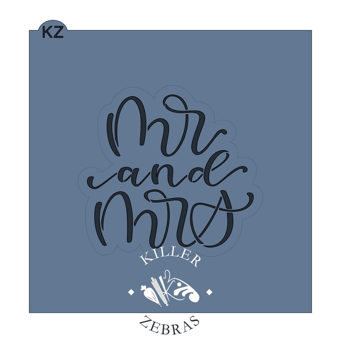 Cookie Cutters Mr. & Mrs. Hand Lettered (Style 3)